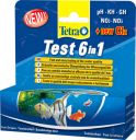 Тест Tetra Test 6 в 1 GH KH NO2 NO3 pH Cl2, тестовые полоски для пресной воды 25шт (175488)